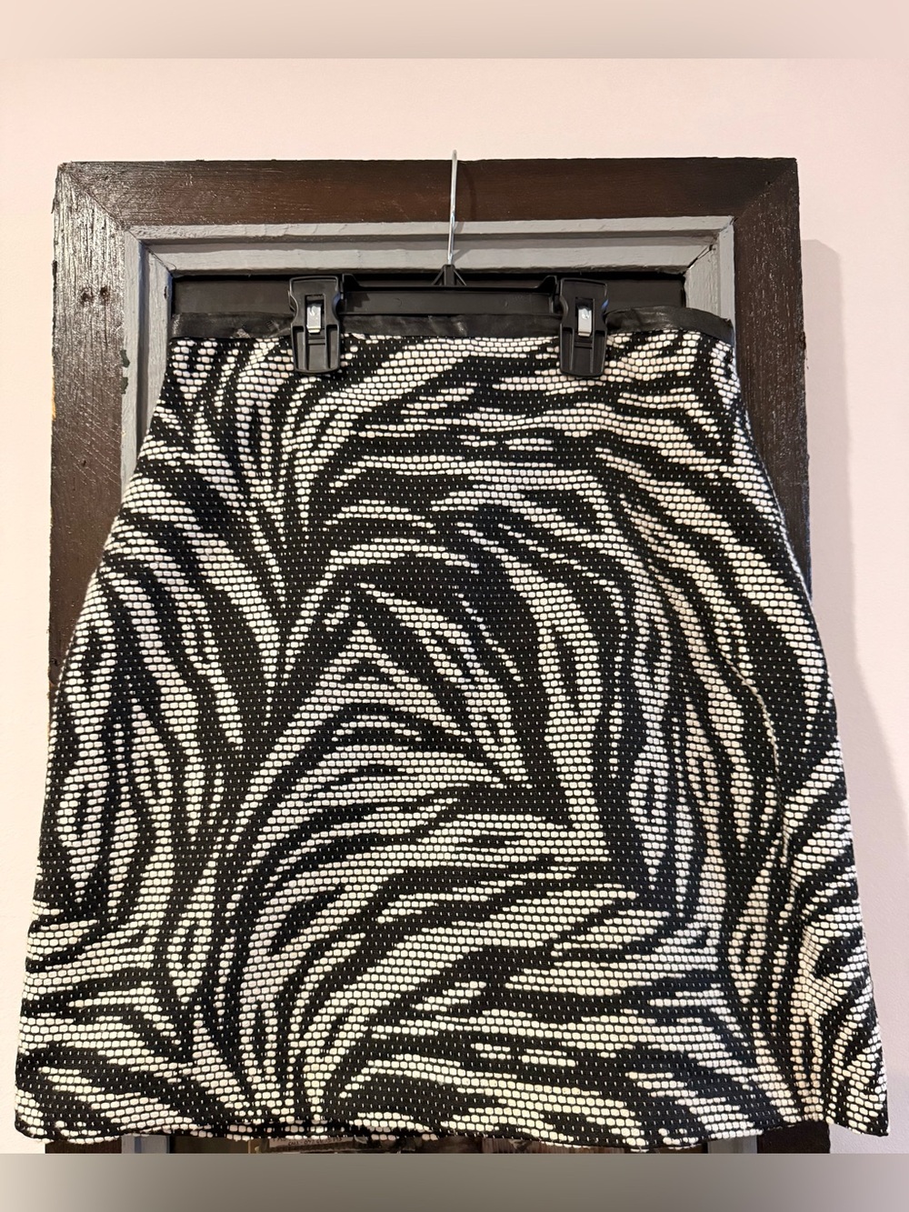 H&M Black & White Zebra Print A-Line Skirt